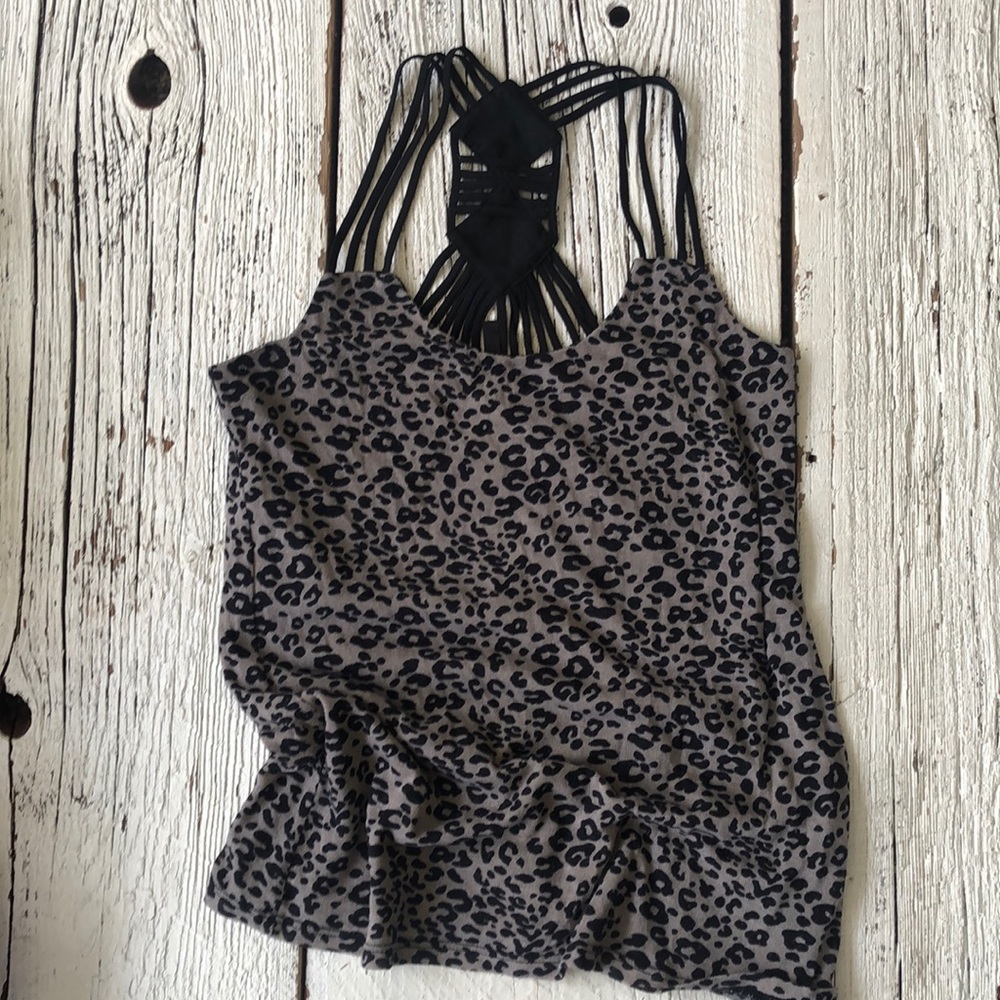 Women’s juniors cheetah tank sz s Maurices
